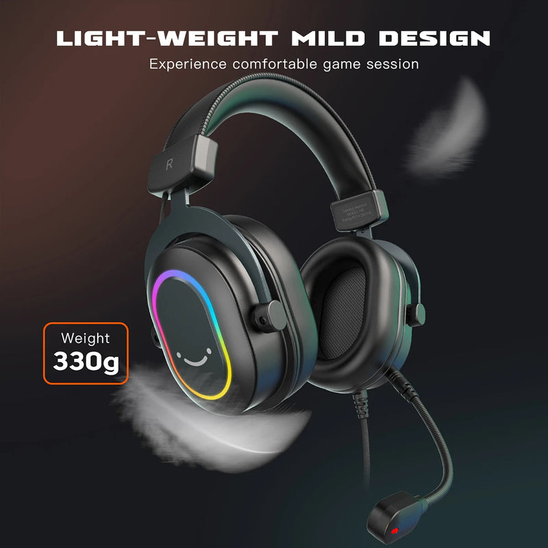 Headset Gamer - Fifine Dynamic RGB Gaming 7.1